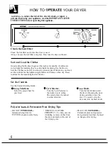 Предварительный просмотр 6 страницы Hotpoint DLB1550R Use And Care Manual