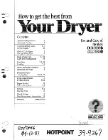 Preview for 1 page of Hotpoint DLB2880B Use And Care Manual