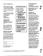 Preview for 2 page of Hotpoint DLB2900M Use And Care Manual