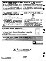 Предварительный просмотр 2 страницы Hotpoint DLL2880A Operating Instructions