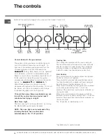 Предварительный просмотр 10 страницы Hotpoint DSD 60 S S Instructions For Installation And Use Manual