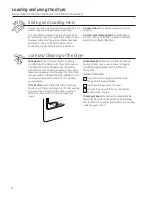 Preview for 8 page of Hotpoint DuraDrum HTDX100EM Owner'S Manual