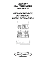 Preview for 1 page of Hotpoint DWF60 User And Installation Instructions Manual