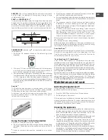 Предварительный просмотр 7 страницы Hotpoint E2BY 19 Series Operating Instructions Manual