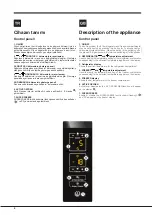 Предварительный просмотр 4 страницы Hotpoint E2BYH 19xxx F O3 Operating Instructions Manual