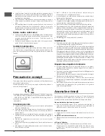 Предварительный просмотр 18 страницы Hotpoint E3D AA S C Operating Instructions Manual