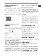 Предварительный просмотр 39 страницы Hotpoint E4DG AA X MTZ Operating Instructions Manual