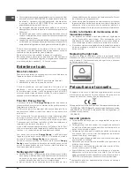 Предварительный просмотр 26 страницы Hotpoint E4DY AA Series Operating Instructions Manual