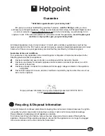 Preview for 11 page of Hotpoint E6011 Instructions For Installation And Use Manual