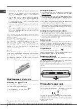 Preview for 8 page of Hotpoint ECOFL series Operating Instructions Manual