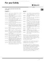 Предварительный просмотр 3 страницы Hotpoint EG1000EX Operating Instructions Manual