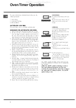 Предварительный просмотр 4 страницы Hotpoint EG1000EX Operating Instructions Manual