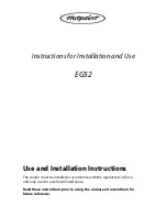 Hotpoint EG52 Instructions For Installation And Use Manual предпросмотр