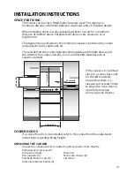 Предварительный просмотр 21 страницы Hotpoint EG52 Instructions For Installation And Use Manual