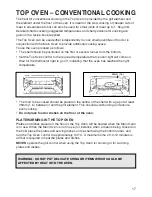 Предварительный просмотр 17 страницы Hotpoint EG71 Instructions For Installation And Use Manual