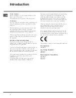 Preview for 2 page of Hotpoint EG94X Instructions For Installation And Use Manual