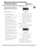 Preview for 9 page of Hotpoint EG94X Instructions For Installation And Use Manual