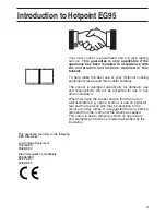 Предварительный просмотр 3 страницы Hotpoint EG95 Instruction And Recipe Book