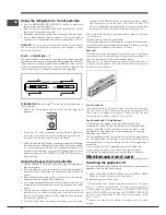 Предварительный просмотр 22 страницы Hotpoint ENBLH 19xxx FW O3 Operating Instructions Manual