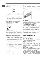 Предварительный просмотр 22 страницы Hotpoint ENBLH 19xxx VW Operating Instructions Manual