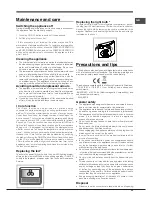 Предварительный просмотр 23 страницы Hotpoint ENBYH 19 SERIES F O3 Operating Instruction