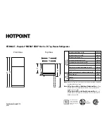 Предварительный просмотр 1 страницы Hotpoint Energy Star HTH18GBTWW Dimension Manual