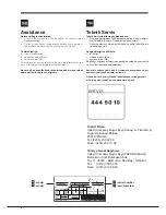 Предварительный просмотр 2 страницы Hotpoint ENTM SERIES Operating Instructions And Manual