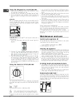 Предварительный просмотр 6 страницы Hotpoint ENTM SERIES Operating Instructions And Manual