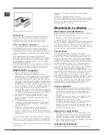 Предварительный просмотр 56 страницы Hotpoint ENXTGH 19xxx FW O3 (TK) Series Operating Instructions Manual