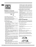 Предварительный просмотр 12 страницы Hotpoint ENXTL 19**F (TK) Series Operating Instructions Manual