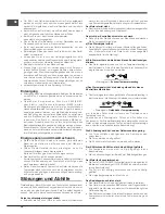 Предварительный просмотр 32 страницы Hotpoint ENXTLH 19xxx FW L 03 Operating Instructions Manual