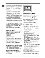 Предварительный просмотр 12 страницы Hotpoint ENXTY 19 FW O3 Operating Instructions Manual