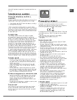 Предварительный просмотр 57 страницы Hotpoint ENXTY 19xxx X FW Operating Instructions Manual