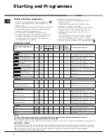 Предварительный просмотр 10 страницы Hotpoint ET 1400 Instructions For Installation And Use Manual