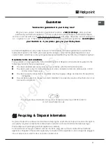 Предварительный просмотр 11 страницы Hotpoint ET 6124 X Operating Instructions Manual