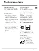 Предварительный просмотр 13 страницы Hotpoint ETMP 460 XB TK Operating Instructions Manual