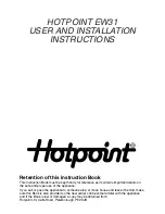 Предварительный просмотр 1 страницы Hotpoint EW31 User And Installation Instructions Manual