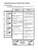 Предварительный просмотр 11 страницы Hotpoint EW31 User And Installation Instructions Manual