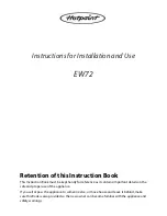 Hotpoint EW72 Instructions For Installation And Use Manual preview