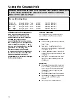 Предварительный просмотр 14 страницы Hotpoint EW72 Instructions For Installation And Use Manual