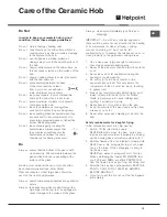 Предварительный просмотр 13 страницы Hotpoint EW74 Instructions For Installation And Use Manual