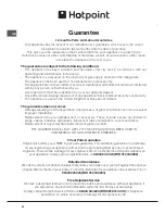 Предварительный просмотр 26 страницы Hotpoint EW74 Instructions For Installation And Use Manual