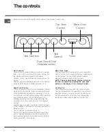 Предварительный просмотр 6 страницы Hotpoint EW84G Instructions For Installation And Use Manual