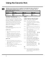 Предварительный просмотр 14 страницы Hotpoint EW84G Instructions For Installation And Use Manual