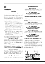 Preview for 2 page of Hotpoint EXFL xxxx x Operating Instructions Manual