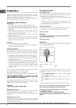 Preview for 6 page of Hotpoint EXFL xxxx x Operating Instructions Manual