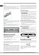 Preview for 8 page of Hotpoint EXFL xxxx x Operating Instructions Manual