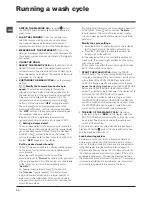 Предварительный просмотр 10 страницы Hotpoint Extra wmxtf 742 Instructions For Use Manual