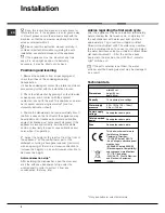 Предварительный просмотр 2 страницы Hotpoint FDD 912 Instruction Booklet