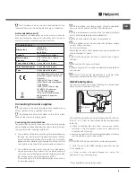 Предварительный просмотр 5 страницы Hotpoint FDEB 31010 EXPERIENCE Instructions For Use Manual